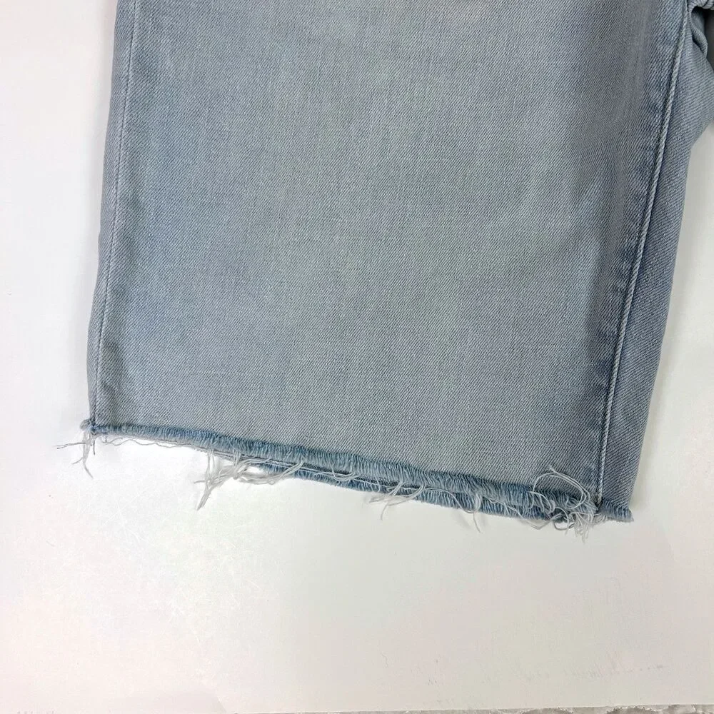 Gap Relaxed Bermuda Shorts Light Indigo Blue Wash Cut Offs Denim Sz 10 T Tall